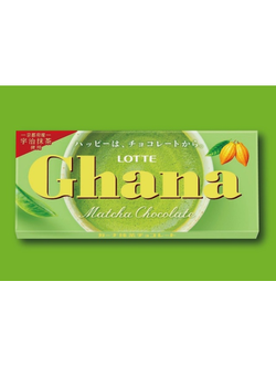 Lotte Ghana, Шоколад с зеленым чаем матча, 45 гр