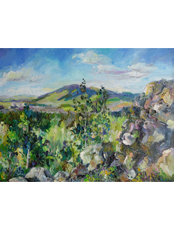 Пейзаж Вид на гору Качканар с горы Жуков камень Круглова Ирина