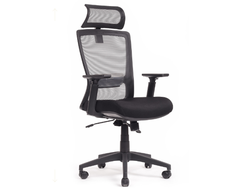 Кресло Riva Design Line W-202AC Чёрный пластик/Чёрная сетка