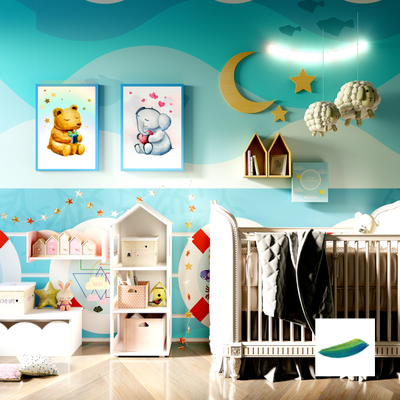 Постеры  «Мишка» и «Слоник» из детской коллекции.