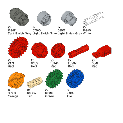 !АНАЛОГ! Assortment of Gears /  Gearbox,  (GEAR1)