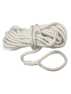 Трос с огоном, белый, 20 мм х 15 м