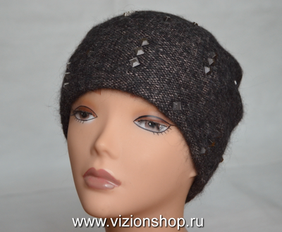 итальянская коричневая шапка Визио 6112 фото головных уборов Италии Махачкала