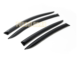 Дефлекторы окон, RIVAL, для Skoda Karoq без хром. молдинга по краю двери 2020-/ VW Taos без хром. молдинга по краю двери 2021-, листовой ПММА, 4шт.