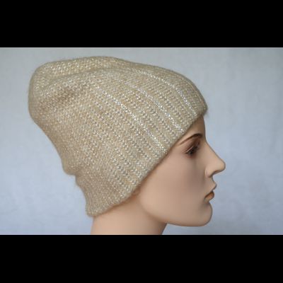 Вязаная шапка с украшениями Vizio Италия 6950 CY бежевая