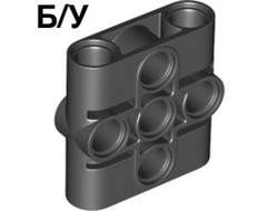 ! Б/У - Technic, Pin Connector Block, Liftarm 1 x 3 x 3, Black (39793 / 6265644) - Б/У