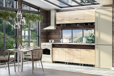 Мари 2,0 м кухонный гарнитур Сонома/Венге