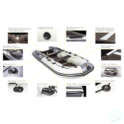 Лодка ПВХ Мастер Лодок Ривьера Компакт 3400СК Камуфляж Камыш