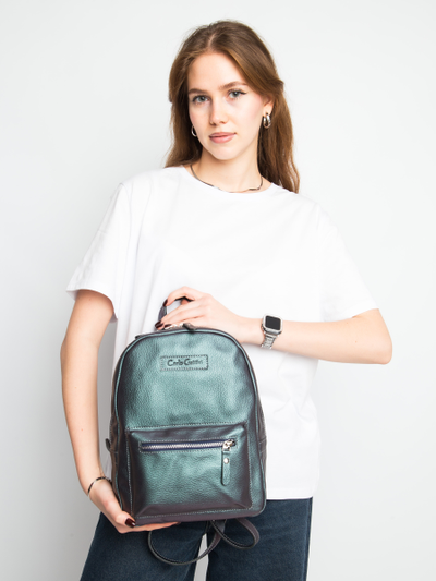 Женский кожаный рюкзак Anzolla Premium northern lights 
(арт. 3040-57)