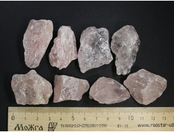 Кварц розовый "экстра", необработанный "дикий" в ассортименте, Бразилия (30-40 мм, 13-20 г) №21801