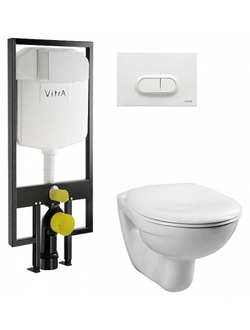 Комплект VitrA Normus 9773B003-7201 кнопка белая