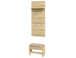 Прихожая ЭДЕМ-1 - Секция №1 Вешалка Дуб сонома/Белый жемчуг