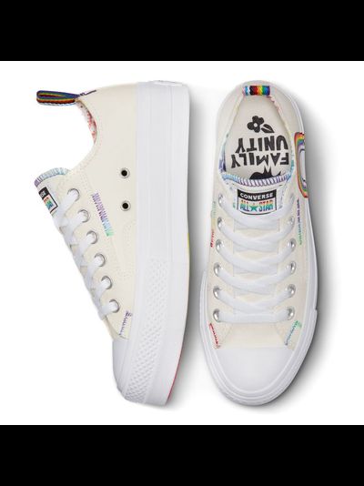 Кеды Converse Lift Platform Pride c принтом Радуга