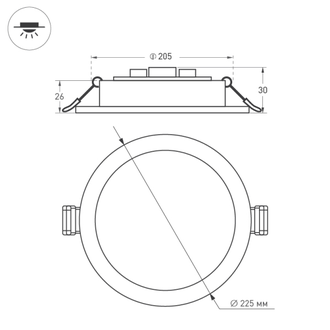 Светильник Arlight DL-BL225-24W