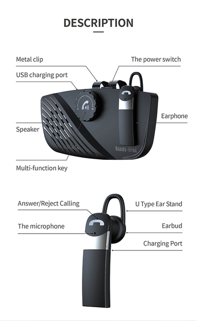 Громкая связь с наушником в автомобиль SP16
