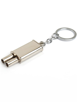 Брелок глушитель, металл, ХРОМ