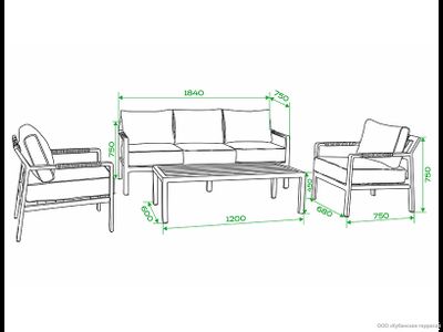 Комплект мебели OUTDOOR Торонто Графит