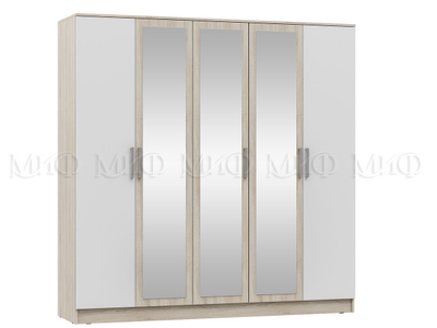 Шкаф 5-дверный Мартина 2,0м, сонома/белый