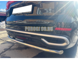 Защита заднего бампера Папа Тюнинг d60 для HAVAL M6 2023-