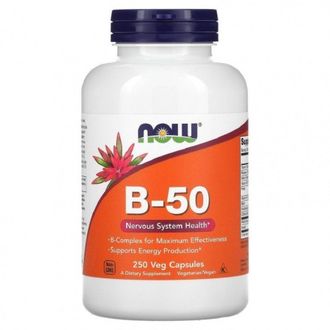 (NOW) Vitamin B-Complex 50 mg - (250 табл)