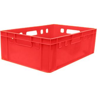 Пластиковый ящик Е-2 красный морозостойкий 600×400×200мм