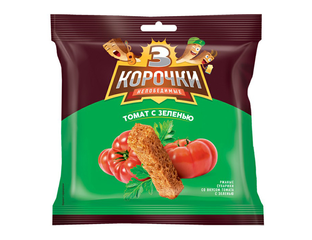 Разное - Сухарики Три корочки Томат-зелень 100г