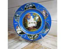 Тарелка сувенирная «Валдай.Музей Колоколов»(синяя)