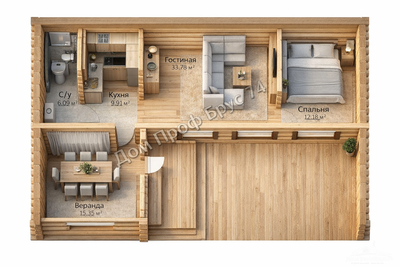 «Кассиопея»  14 х 8,9 м — 124,6 м²