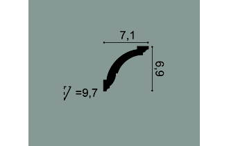 Карниз гибкий CX100F - 6,9*7,1*200см