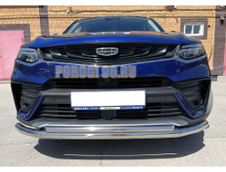 Защита переднего бампера двойная d60/42 для Geely Tugella (2021-...)