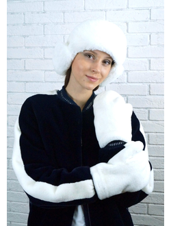 Ушанка "Нон-стоп" цвет белый + белый