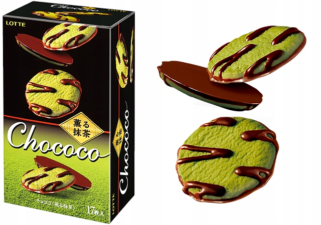 Бисквитное печенье с чаем МАТЧА и шоколадом "Chococo" Lotte (Япония)