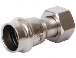 Переходник ROMMER с накидной гайкой ВПр-ВР, 18х1/2 из нержавеющей стали прессовой