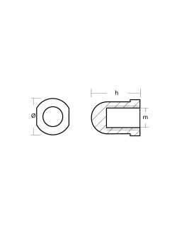 Анод цинковый Tecnoseal 01035 52x41мм для гребных винтов Varifold VF108/120