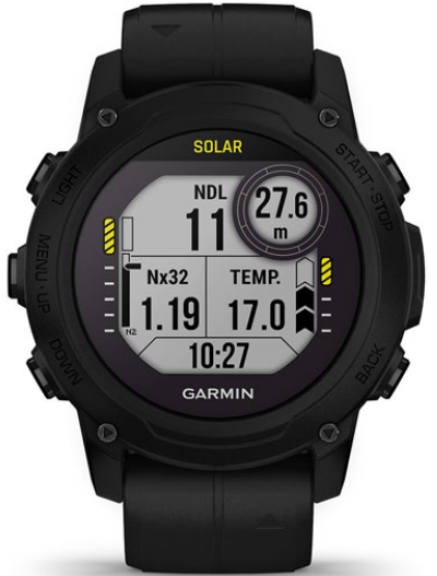 Умные часы Garmin Descent G1 Solar, черный