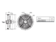 Вентилятор осевой AX4D-630B-H5L в обечайке с фланцем