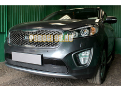 Защита радиатора Kia Sorento Prime 2015-2017 black PREMIUM