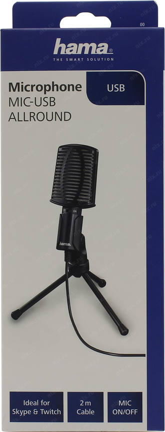 Микрофон USB Hama 139906 (черный)