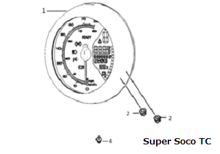 Спидометр в сборе для Super Soco TC