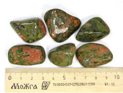 Унакит, галтовка в ассортименте (27-35 мм, 15-20 г) №538