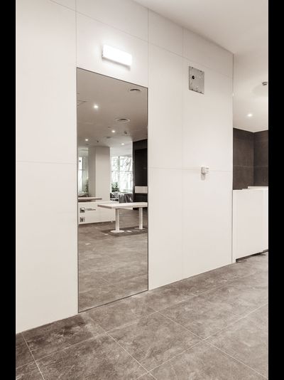 PRESTIGE. h2000/ ЗЕРКАЛО ГРАФИТ С ДВУХ СТОРОН (ULTRA 19)/ АЛЮМИНИЕВАЯ КРОМКА МАТОВЫЙ ХРОМ