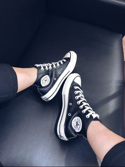 Кеды кожаные Converse Chuck Taylor 70 черные высокие