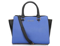 Сумка Michael Kors Selma Large синяя с черным