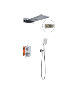 Душевой комплект VSFW-103TCH термостатический встраиваемый, двухрежимный, хром