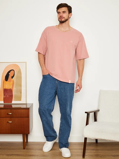 МУЖСКАЯ ФУТБОЛКА РОЗОВАЯ "ВОЗДУШНАЯ"