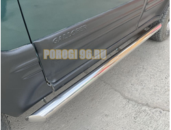 Защита порога труба d76 для Hyundai Galloper (1995-2003)