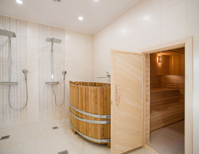 Баня из клееного бруса КБ-09, 90 м2