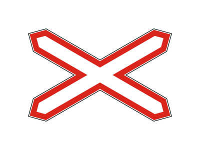 Знак дорожный 1.3.1 Однопутная железная дорога