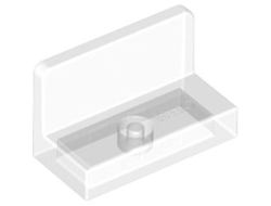 Panel 1 x 2 x 1 with Rounded Corners, Trans-Clear (4865b / 6054554 / 6246888)