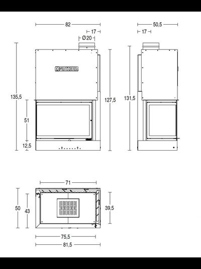 Piazzetta MA 285 SL DX (стекло слева)